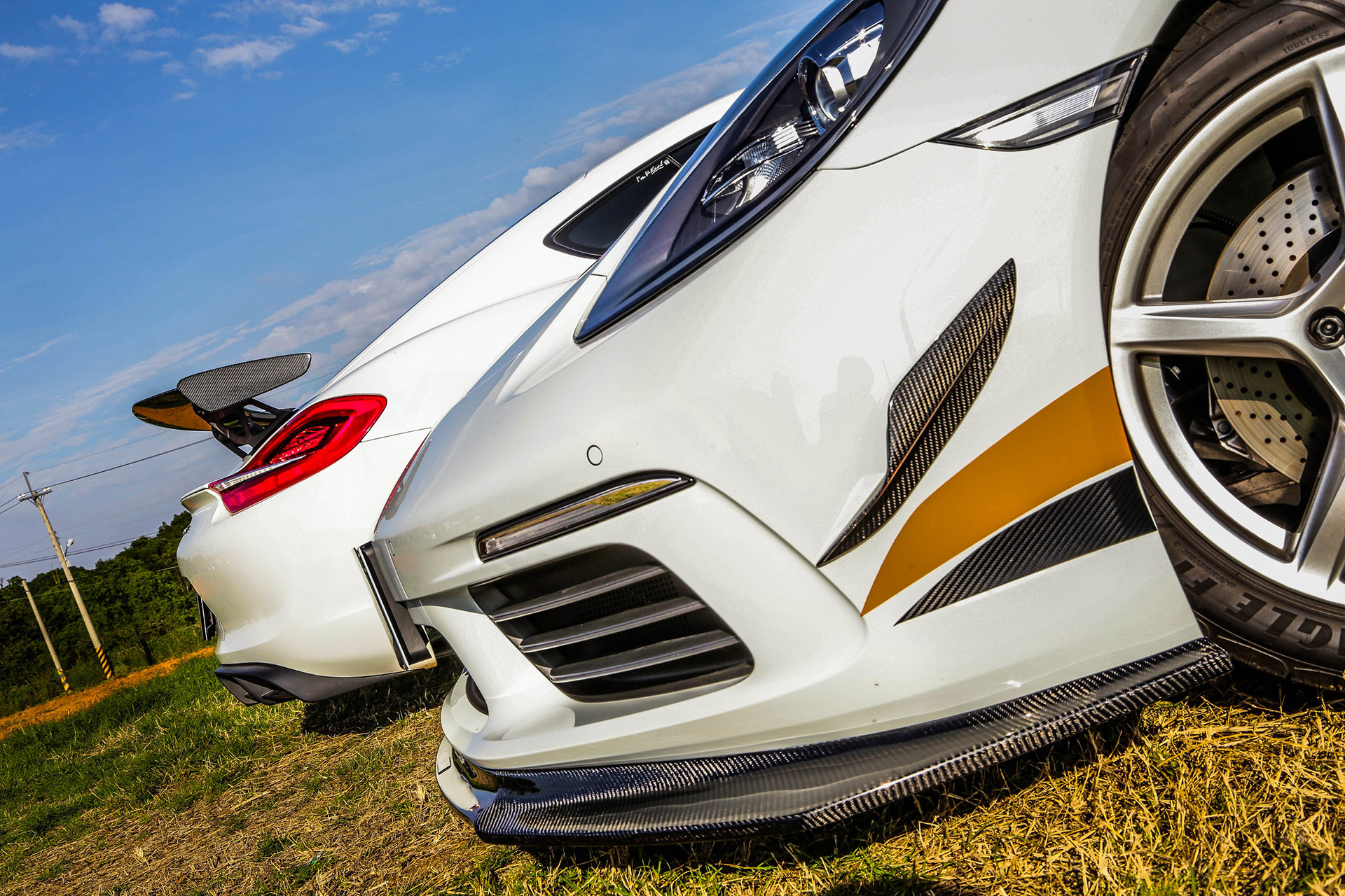 Porsche 718 Boxster 碳纖維前保風刀｜台灣製造｜頂級空力套件